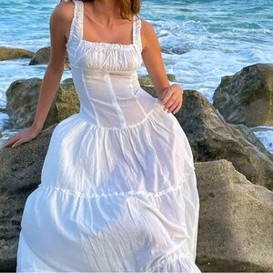 NTW Frankies Bikinis Christabelle Ruffle Maxi Dress 🌾